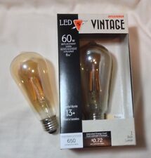 2 NEW LED AMBER tint Light bulb EXTRA WARM low blue 650 lu E26 DIMMABLE 6w = 60w picture