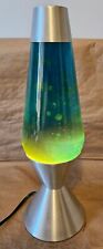 Lava Lamp Motion And Glitter Model 5200 Large 16” -Yellow Green Wax - Blue Water picture