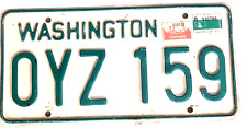 1972  1973 WASHINGTON 1973 AUTO LICENSE PLATE 1972 Pass; 1973 Val Sticker picture