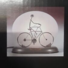 CARLISLE Motion Sculpture Lamp With Solar Panel Cyclist Bike WORKS GREAT picture