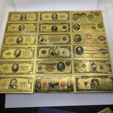 18pcs/set American Gold Banknote US Dollars Art Ornament For Collectible  Gift picture
