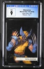 2019 Fleer Flair Marvel Flairium #91 Wolverine, CGC Graded 9 picture