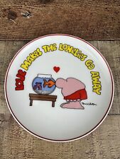 Vintage ZIGGY Porcelain Plate  Love Makes the Lonelies Go Away 1983 Tom Wilson picture