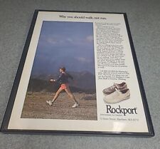 Rockport Walking Shoes Print Ad 1985 Framed 8.5x11 Man Cave Decor picture