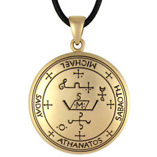 Bronze Talisman of Archangel Michael Amulet Angel Necklace - Ceremonial Magic  picture