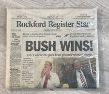 BUSH WINS Rockford IL Register Star November 8, 2000 picture