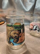 Vintage Welch's Glass Jar Endangered Species WWF Mexican Grizzly Bear picture