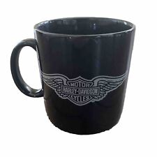 Retired 2010 Black Hallmark Harley Davidson Wings Logo Mug Lg. picture