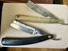 WADE & BUTCHER FOR BARBER'S USE & FINE INDIA STEEL STRAIGHT RAZORS picture