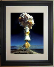 Atomic Nuclear Bomb Test  Mushroom Cloud  World War II  WWII  Framed Photo picture