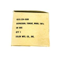 100 pcs Vietnam Era US Civil Defense 6515-324-5500 Wood Tongue Depressor Sticks picture