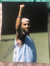 JAMES BLAKE SIGNED 8X10 PHOTO TENNIS CHAMP AGASSI FEDERER W/COA+PROOF RARE WOW picture