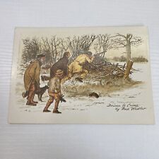 Driven to Crime by Bad Weather Randolph Caldecott Postcard picture