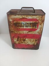 Vtg rusty Midwest Two Gallon Motor Oil Can found in a junk pile  picture