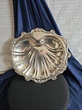 Vintage Old English POOLE Silver Plate Large Shell  Serving Bowl 5013 Heirloom picture