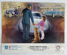Vintage 1988 Wall Calendar, Classic Automotive Pop Art, Plaza Pontiac Buick picture