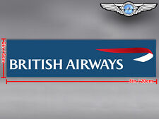 BRITISH AIRWAYS BA BLUE BACKGROUND RECTANGULAR LOGO DECAL / STICKER picture