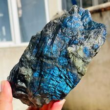 918g Natural Devil Blue Labradorite Rough Quartz Crystal Stone Specimens picture