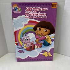 Nickelodeon Dora the Explorer 30 Glitter Valentines W/ 1 Sticker Sheet 2009 NIB picture