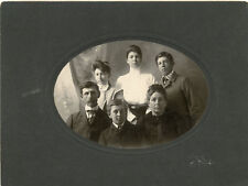 Antique Photo-Finis Dell-Family Group of 6  picture