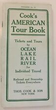 VTG 1914 THOS. COOK & SON AMERICAN TOUR BOOK TRAVEL RR STEAMSHIP 112 PGS picture