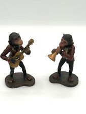 2 Jazzy Ape/ Chimpanzee/ Monkey Playing Saxophone/Guitar Figurine picture