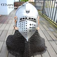 HMB 2.5MM Hardened Tempered Steel Medieval Bascinet Klapvisior Helmet  picture