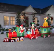 16' GEMMY DISNEY MICKEY MOUSE & FRIENDS TRAIN Airblown Lighted Yard Inflatable picture