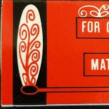 c1960's-70's Wooden Matchbox Matchbook - 