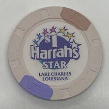 Harrah’s Star Casino $1 Gaming Chip - Lake Charles Louisiana LA - H&C 2001-2005 picture