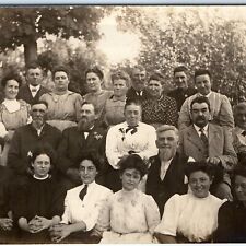c1910s Edwardian Older Group People RPPC Ugly & Pretty Women Photo Out Park A155 picture