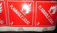 (10) FLAMMABLE LIQUID Decals - Hazard Sticker Warning Label  4
