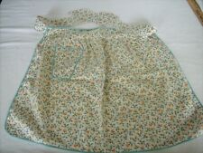 VTg 1950's Floral Half Tie Apron Small Print Fabric W Pocket Granny's picture
