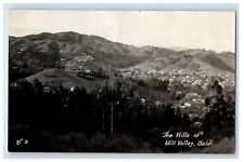 1940 Bird's Eye View The Hills Of Mill Valley California CA RPPC Photo Postcard picture