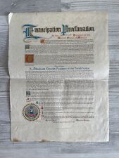 Abraham LINCOLN emancipation proclamation 1964 parchment bell vue picture