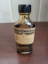 Vintage Glass Medicine Bottle Perdue University School of Pharmacy 4.5