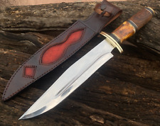 SHARDBLADE Custom Hand FORGED D2 Steel Hunting BIG BOWIE KNIFE W/ENGRAVED SHEATH picture