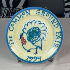 Wayne Village Pottery COMMON GROUND FAIR 1994 Manure Pitch-Off Award Plate OOAK picture