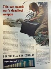 1944 Continental Can Co Advertisement This Can Guards War's Deadliest Weapon picture