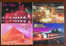 Vintage NOS 1993 RPPC Postcards Travel Souvenir Las Vegas NV Set of 4 Color EUC picture
