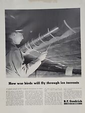 1942 B.F. Goodrich Fortune WW2 Print Ad Q3 War Birds Airplane Mechanic Homefront picture