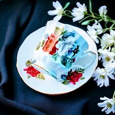 Vtg Queen's Staffordshire English Fine Bone China Teacup/Saucer Gift Collectible picture
