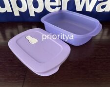 Tupperware CrystalWave Microwave Rectangular Container PLUS 4 Cup Lavender New picture