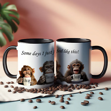 15oz Chimpanzee gift coffee mug dishwasher and microwave safe - funny, monkey picture