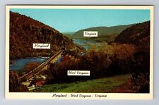 Harpers Ferry WV-West Virginia, Spot Where Three States Meet, Vintage Postcard picture