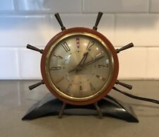 Vtg Seth Thomas ' Rudder ' Nautical Electric Working Alarm Clock picture