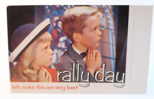 Rally Day Let's Make This Our Very Best No 340 Abingdon Praying Vintage Postcard picture