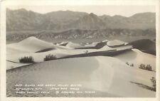 Frashers RPPC Sand Dunes, Death Valley Buttes, Bungalette City Stove Pipe Wells picture