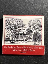 VINTAGE MATCHBOOK - THE BECKMAN ARMS INN - RHINEBECK, NY  - UNSTRUCK picture