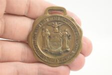 Antique New York State Mayor & Municipal Officials Conference Brass Watch Fob picture
